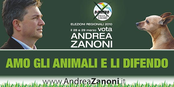 Andrea Zanoni, Italia dei Valori, elezioni regionali Veneto 2010